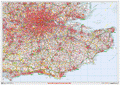 South East England Postcode Sector Wall Map - (S4)