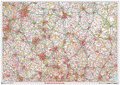 East Midlands Postcode Sector Wall Map - (S7)