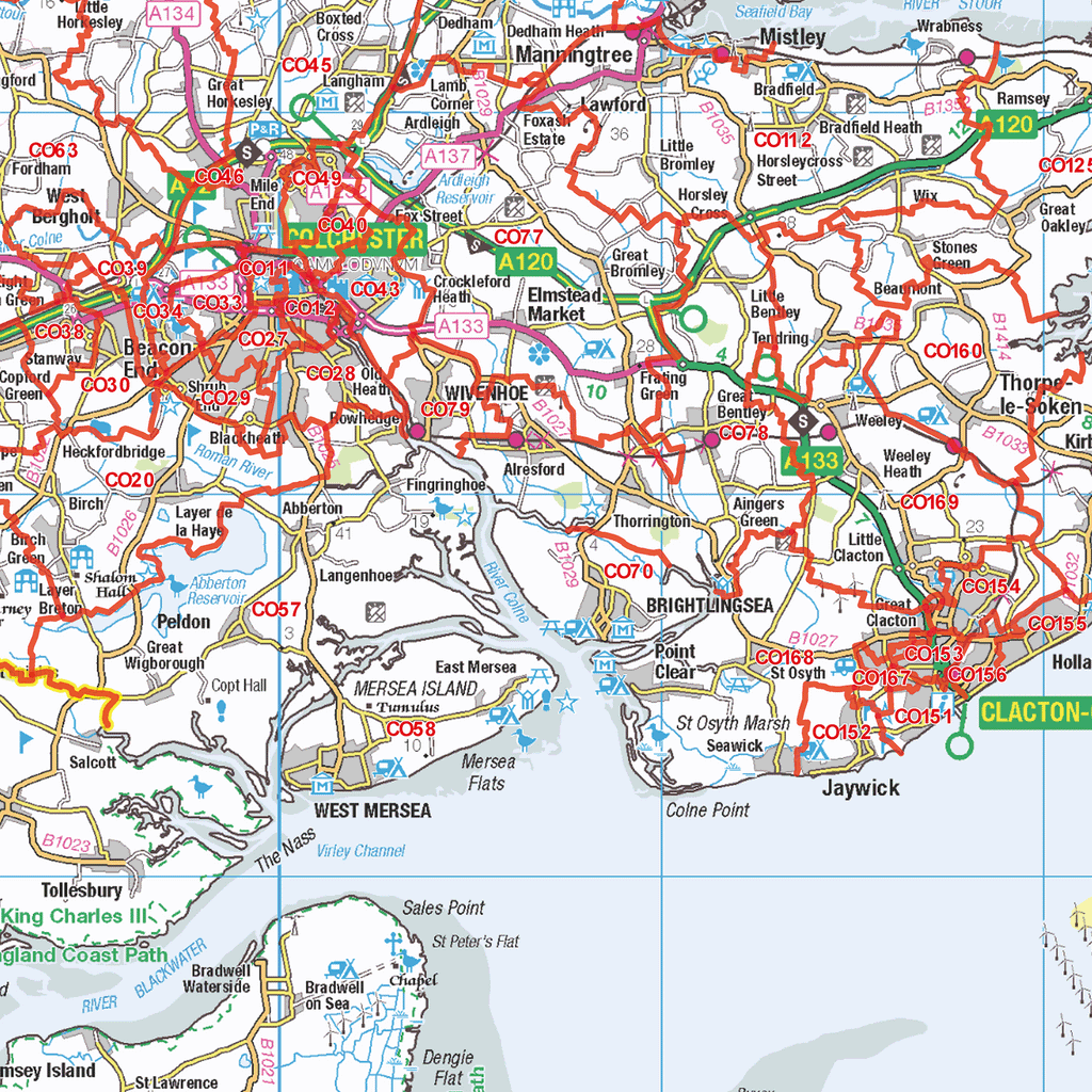 Lamphey Post Code Postcode Map Postcode Sector Map - (S8) - The Fens - Wall Map – XYZ Maps