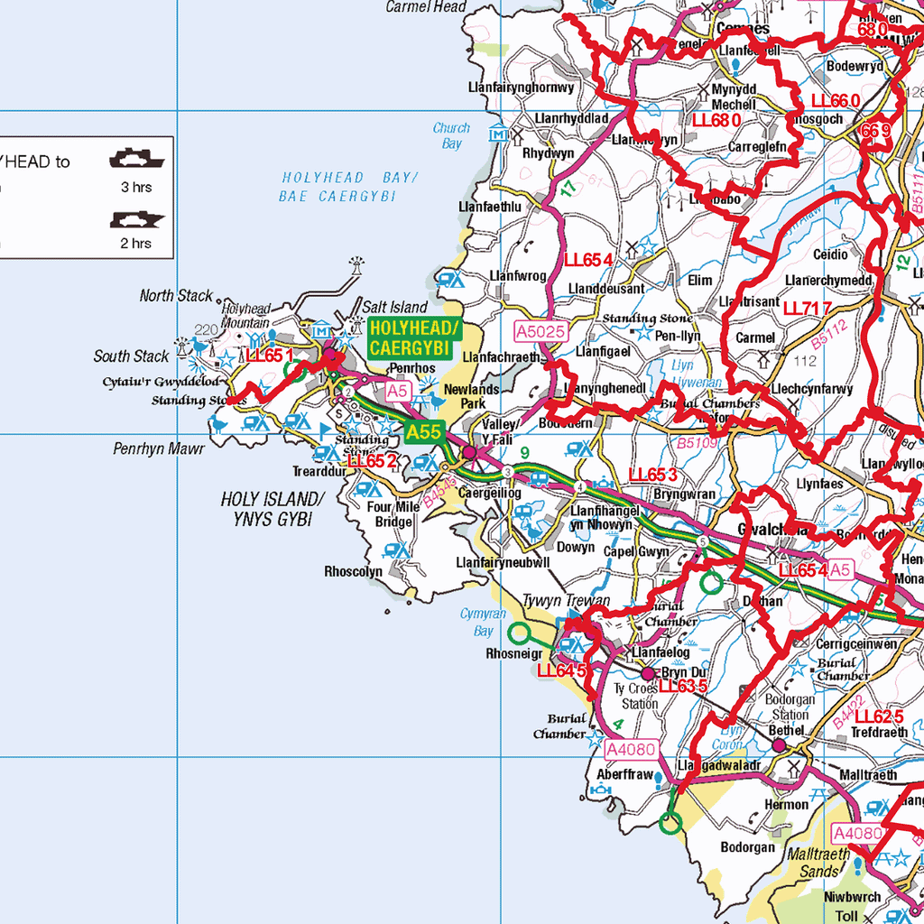 North Wales Postcode Sector Wall Map - (S9)