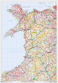 North Wales Postcode Sector Wall Map - (S9)