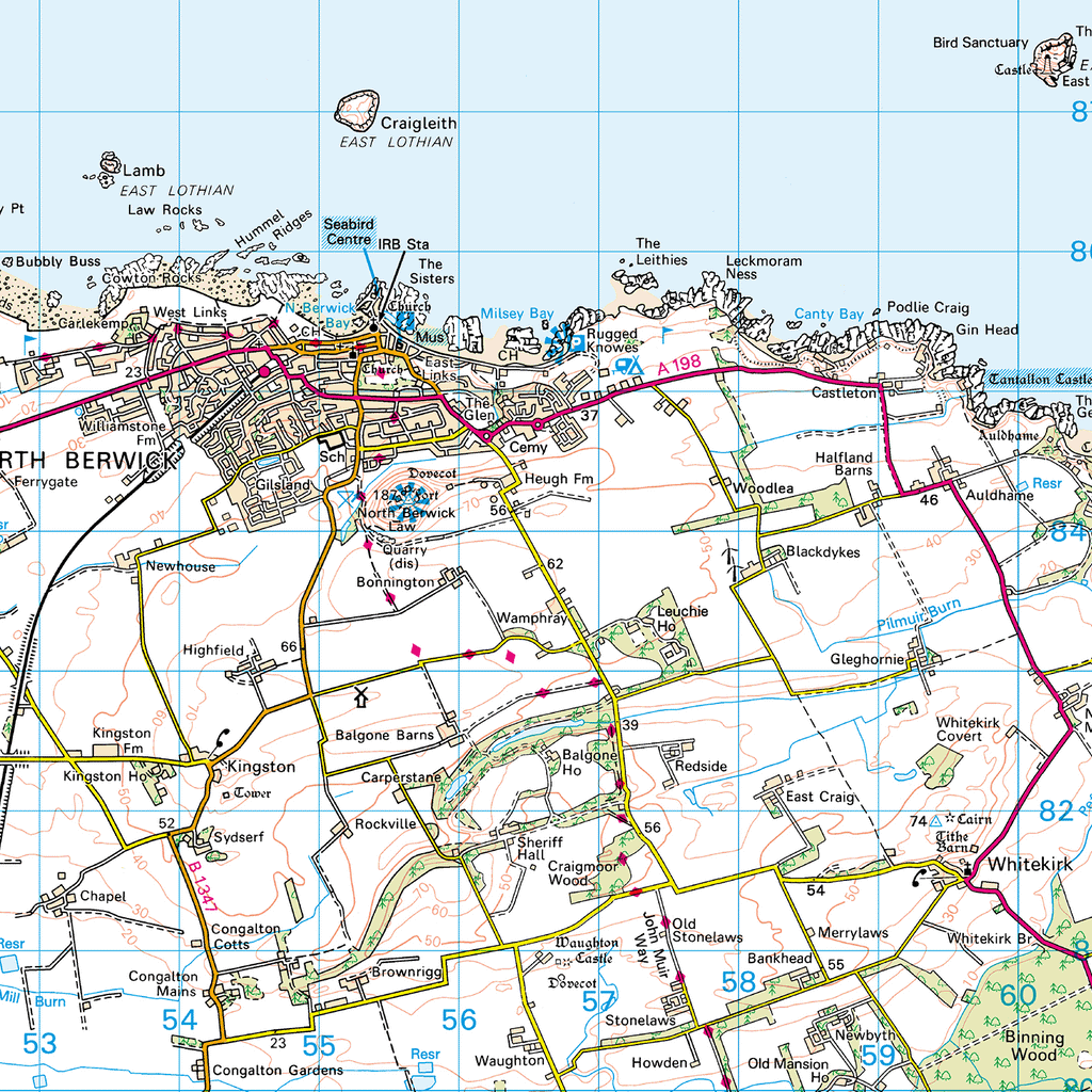 East Lothian County Map - (SCY8)