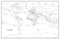 Simple Black & White World Map