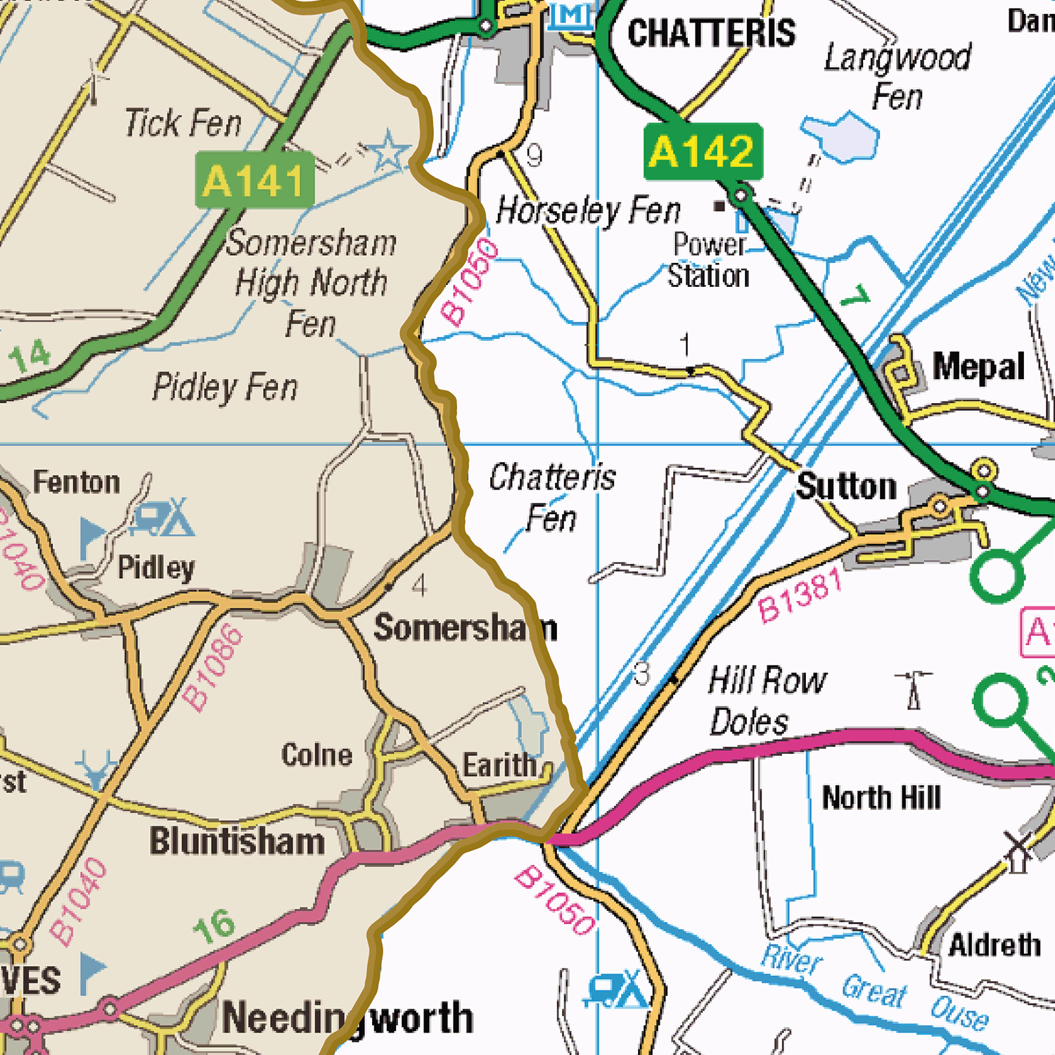Historic Cambridgeshire County Map