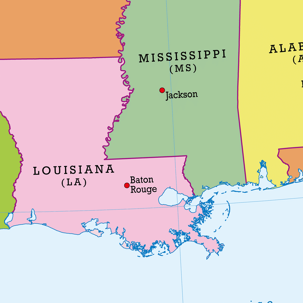 USA States, Map of American States and Capitals