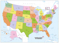 USA States, Map of American States and Capitals