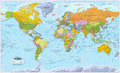 World Political Wall Map - Huge Size: 1:20m Scale