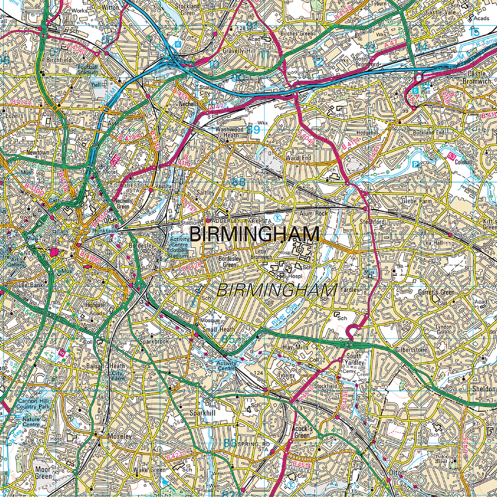 West Midlands County Map - (CY43)
