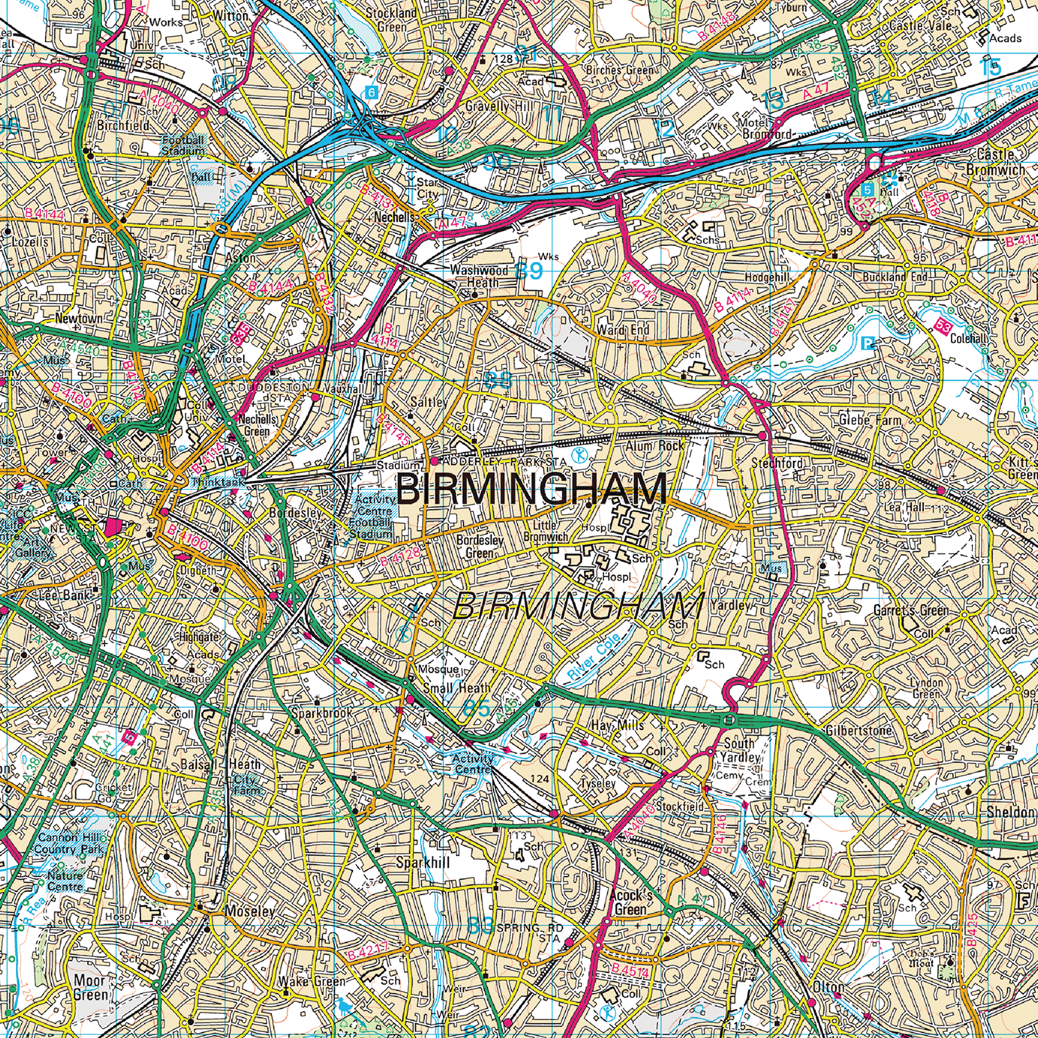West Midlands County Map - (CY43)