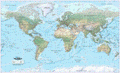 World Physical Map - Huge Size : 1:20m Scale - Locked PDF