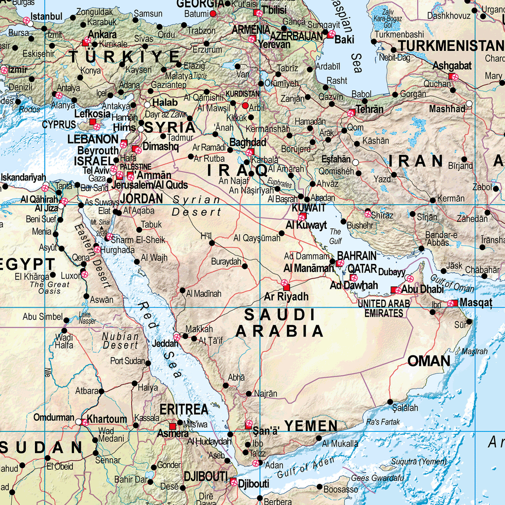 World Physical Wall Map - Huge Size: 1:20m Scale