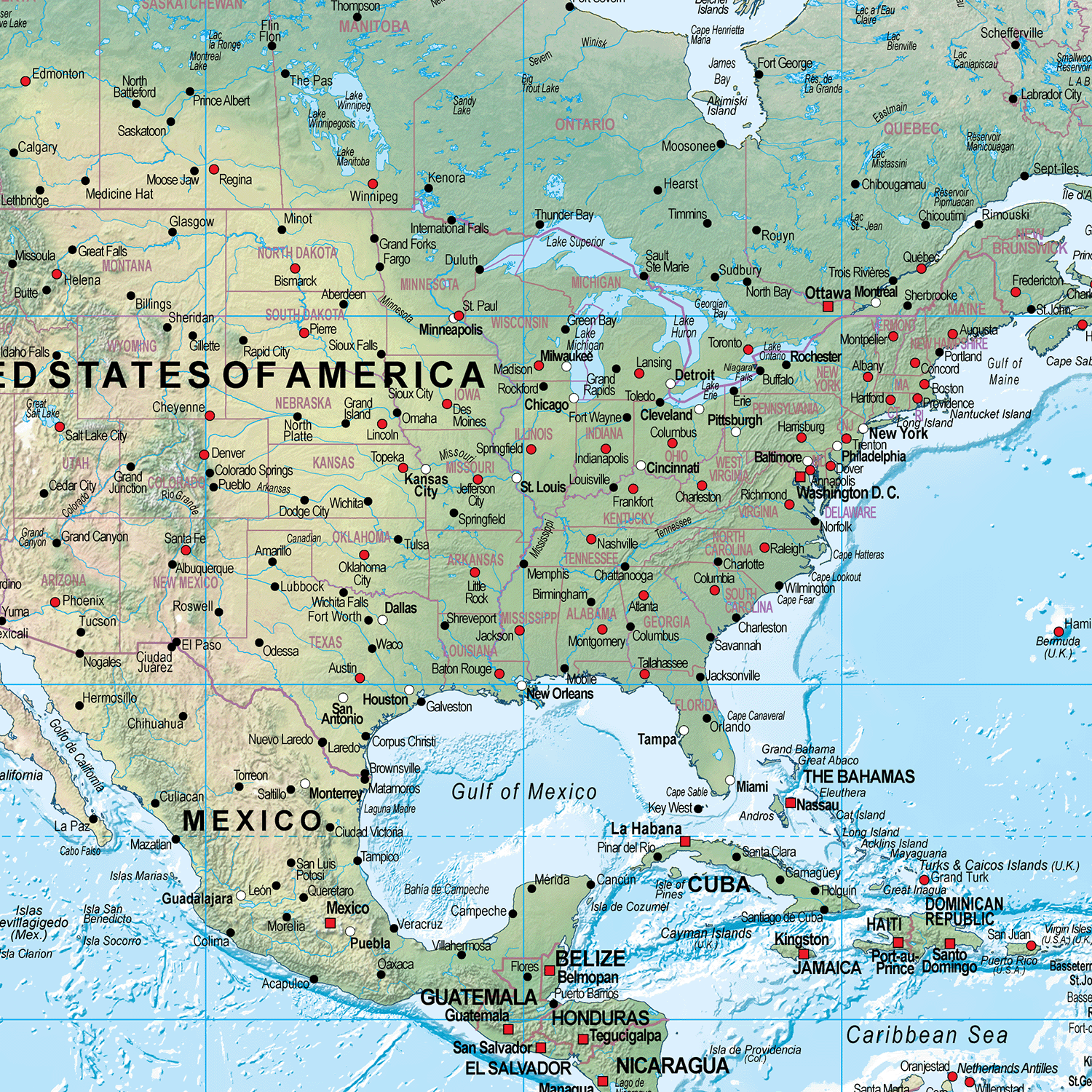 World Physical Wall Map-Large Size 1:30m Scale