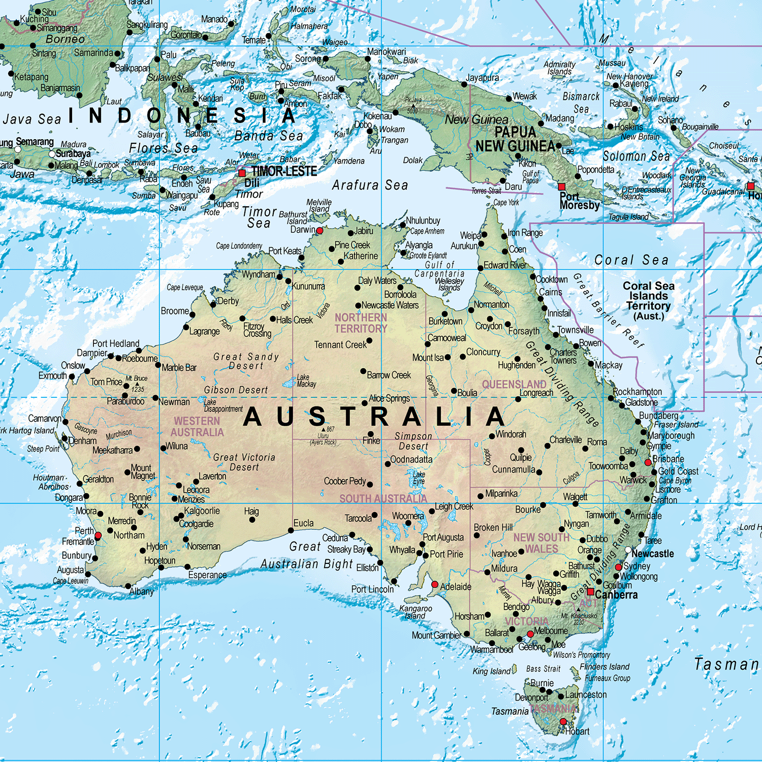 World Physical Wall Map-Large Size 1:30m Scale