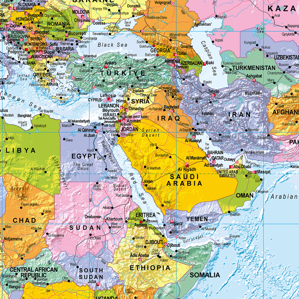 World Political Wall Map - Large Size: 1:30m Scale