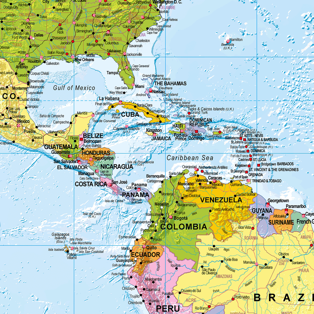 World Political Wall Map - Large Size: 1:30m Scale