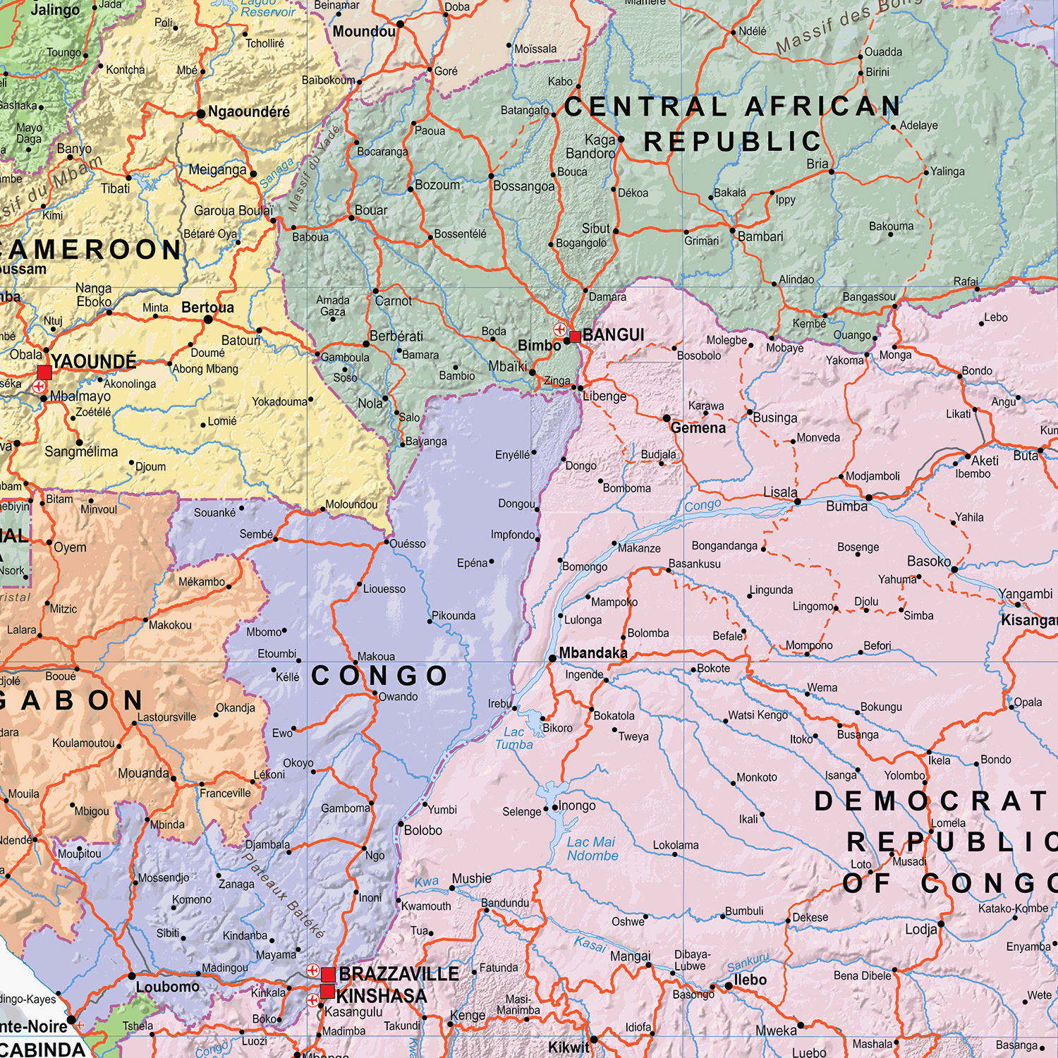 Africa Political Wall Map, Map of Africa