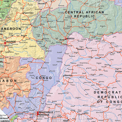 Continental Series Africa Map - Editable GeoPDF