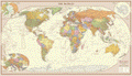Antique World Political Map - Large Size - Locked PDF Format