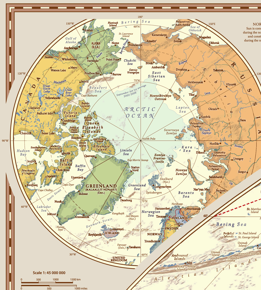 Antique World Political Wall Map - Large Size: 1:30m Scale