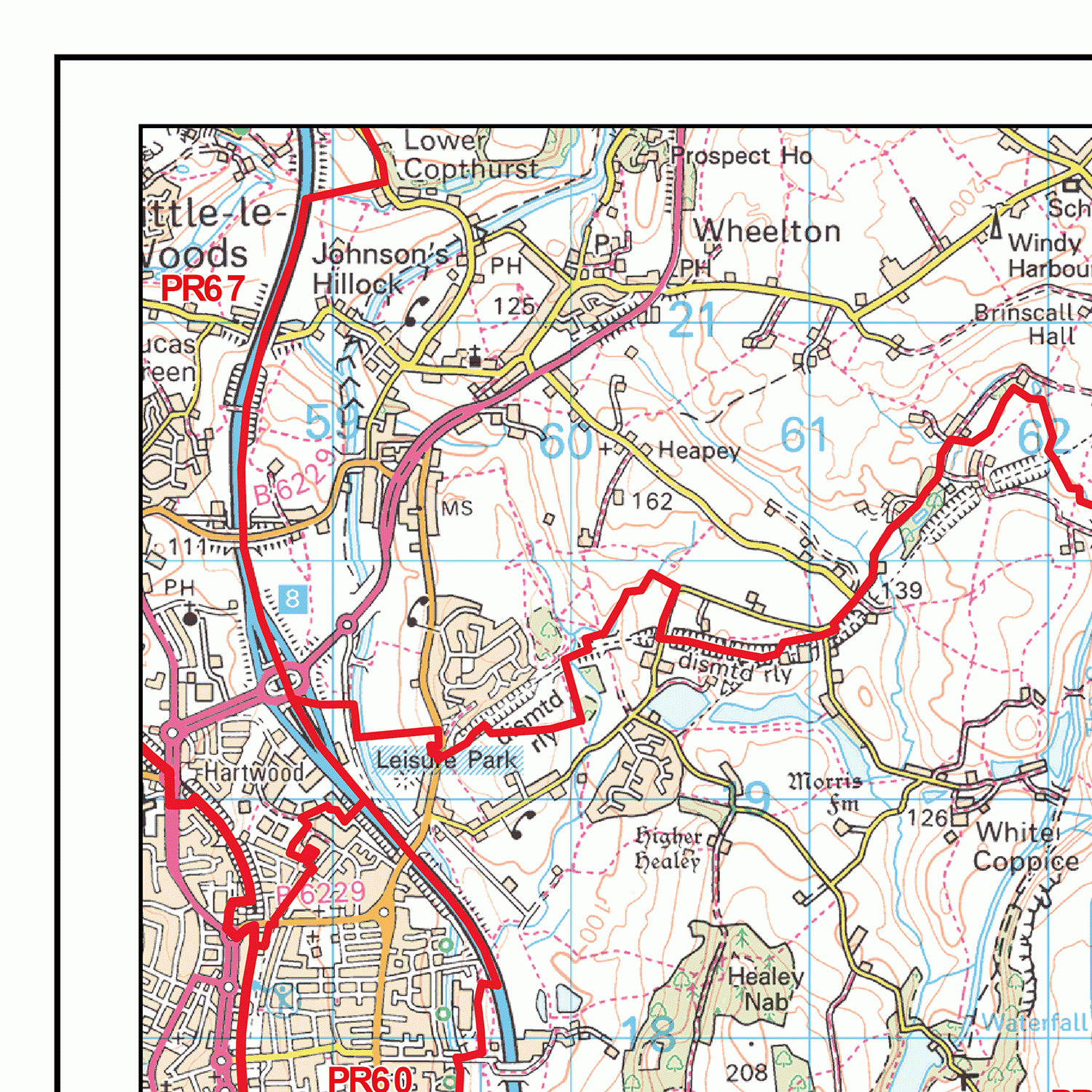 Bolton - BL - Postcode Wall Map