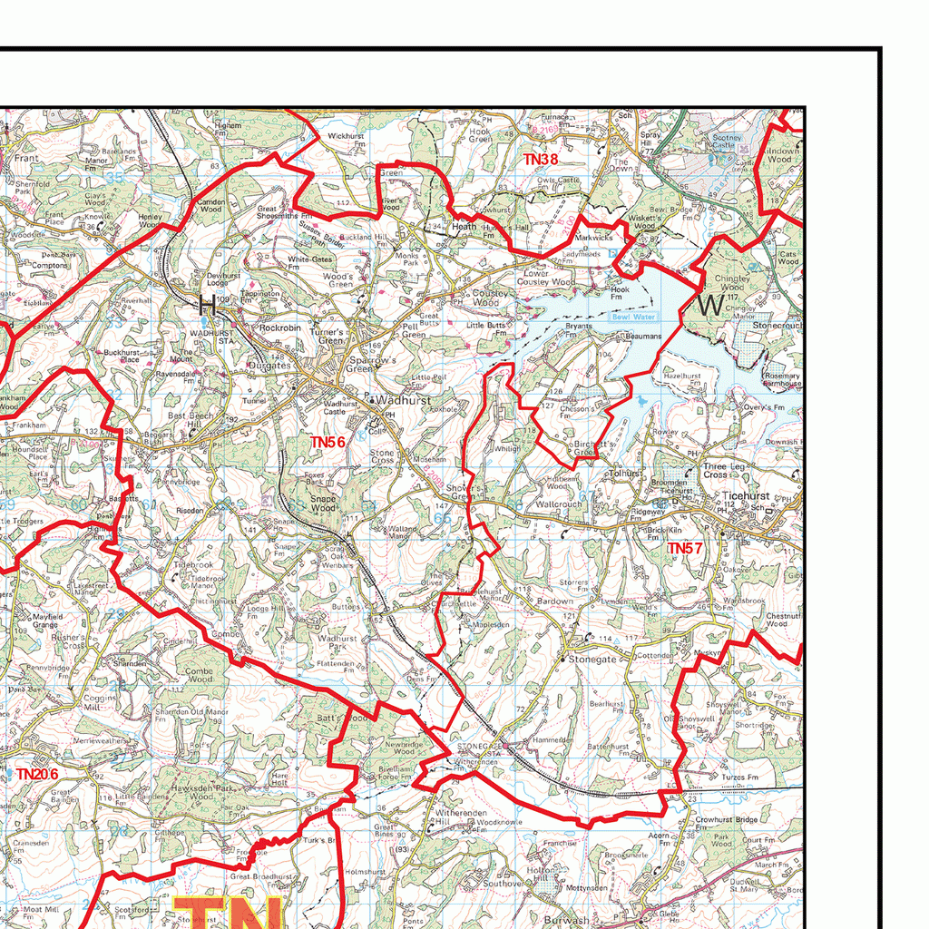 Brighton - BN - Postcode Wall Map