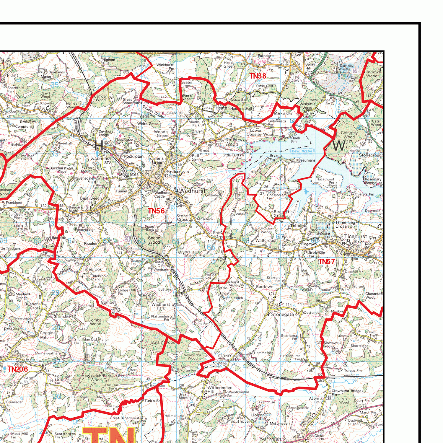 Brighton - BN - Postcode Wall Map