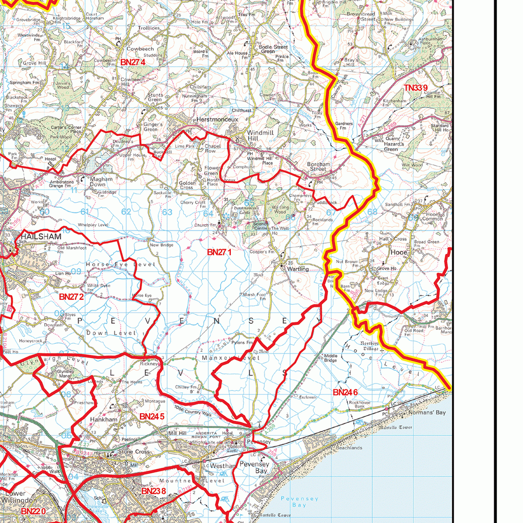 Brighton - BN - Postcode Wall Map