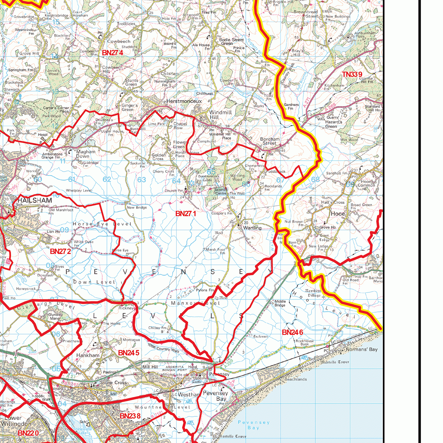 Brighton - BN - Postcode Wall Map