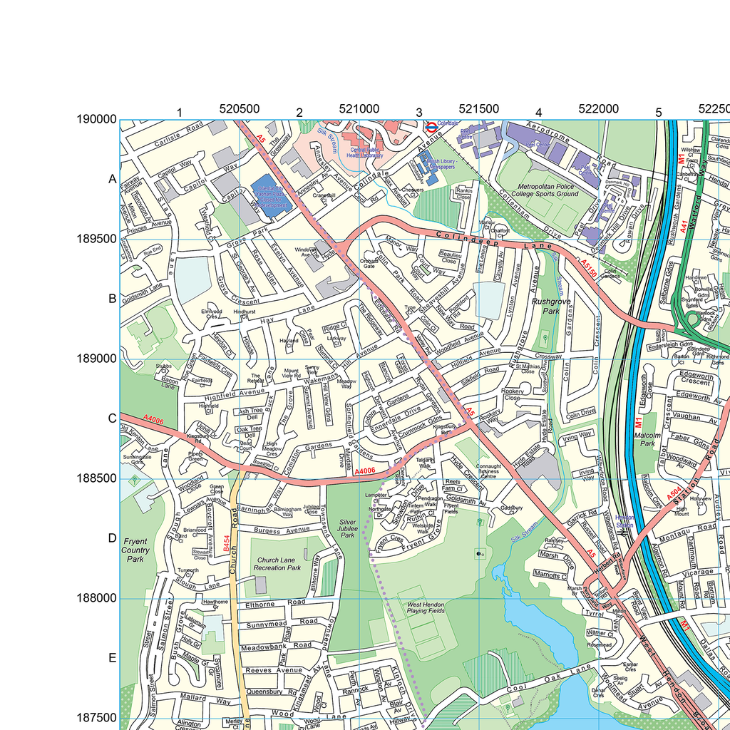 London XYZ CityMap - London North West Wall Map