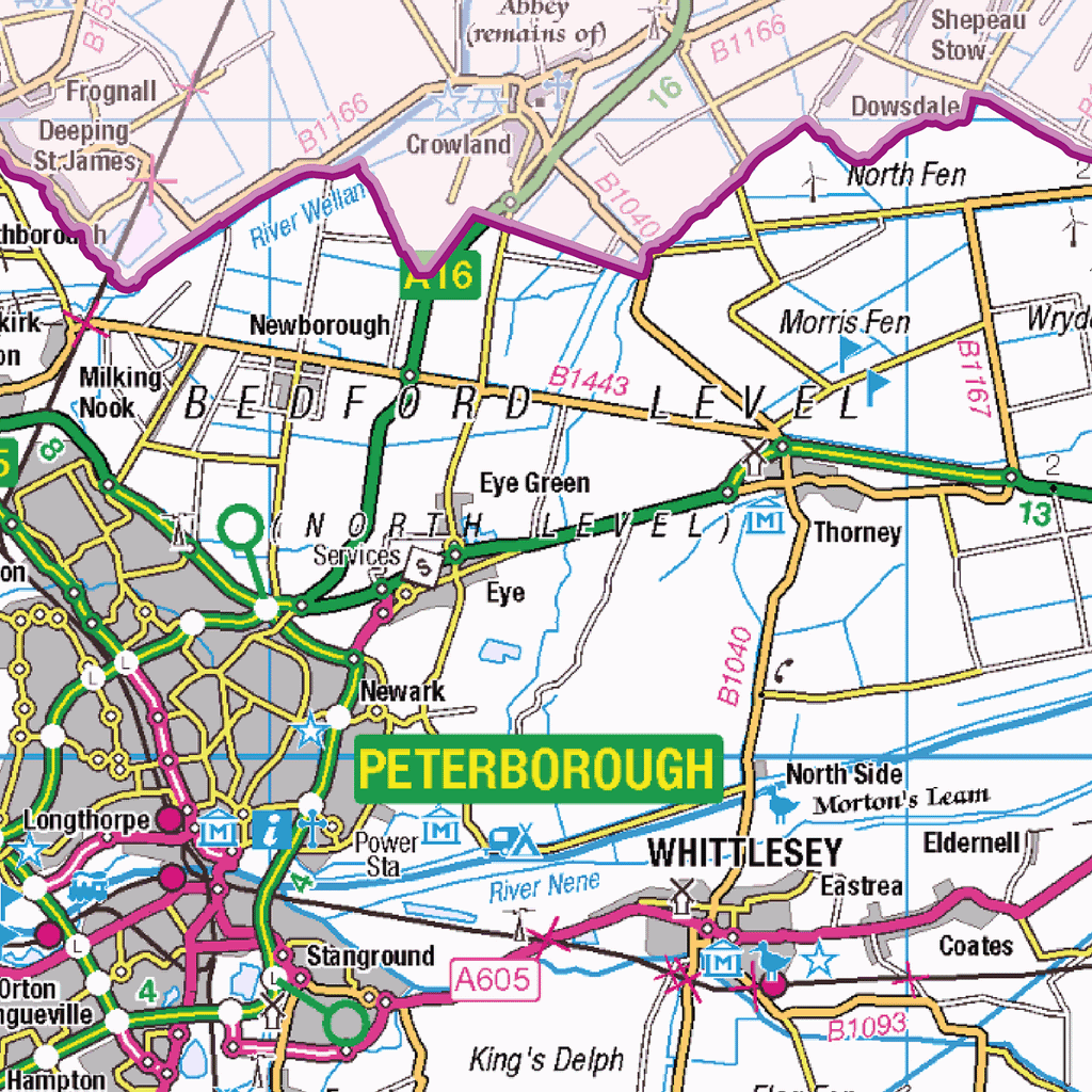 Cambridgeshire County Map - (CY5)