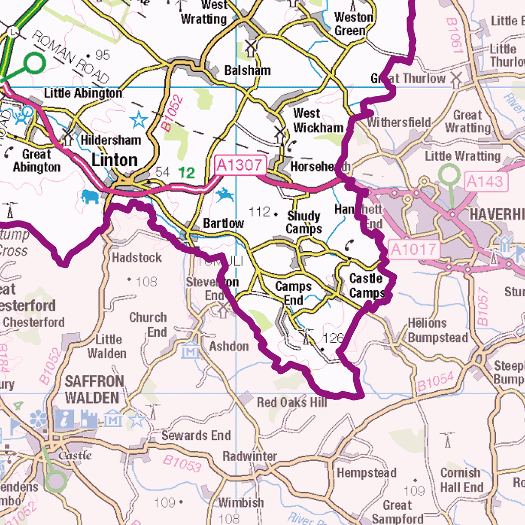 Cambridgeshire County Map - (CY5)