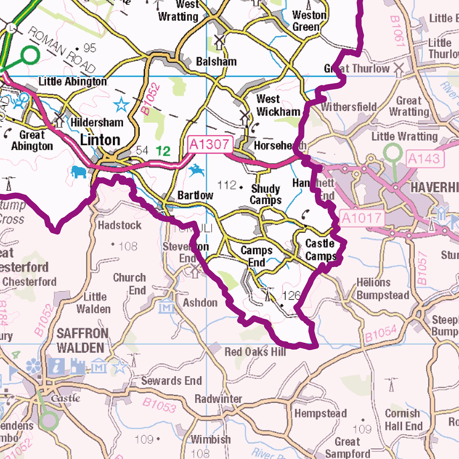 Cambridgeshire County Map - (CY5)