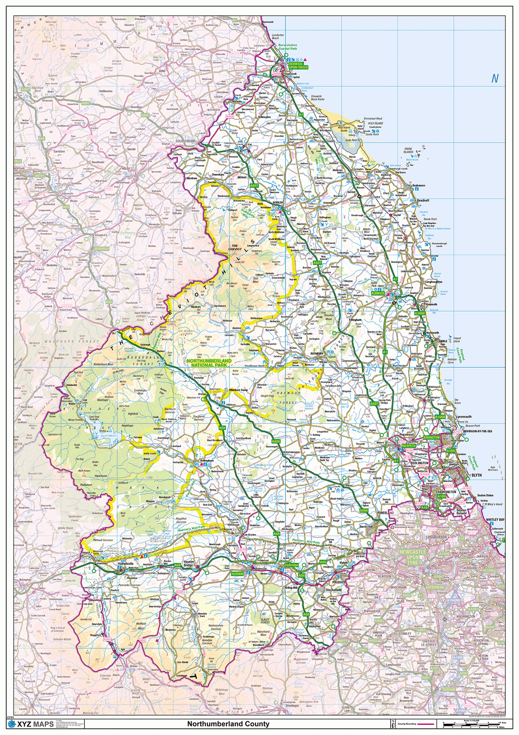 Northumberland County Map - (CY31)