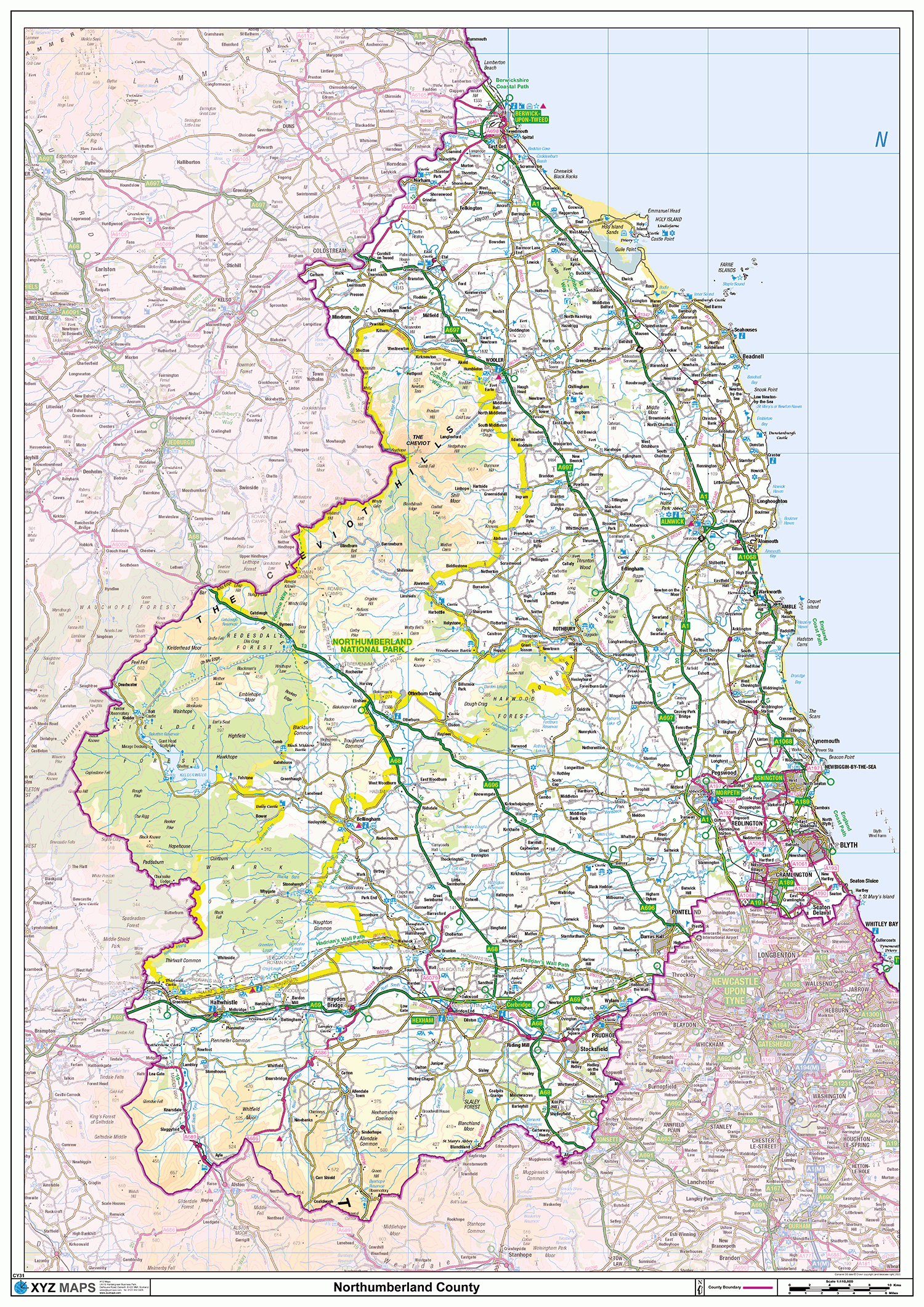 Northumberland County Map - (CY31)