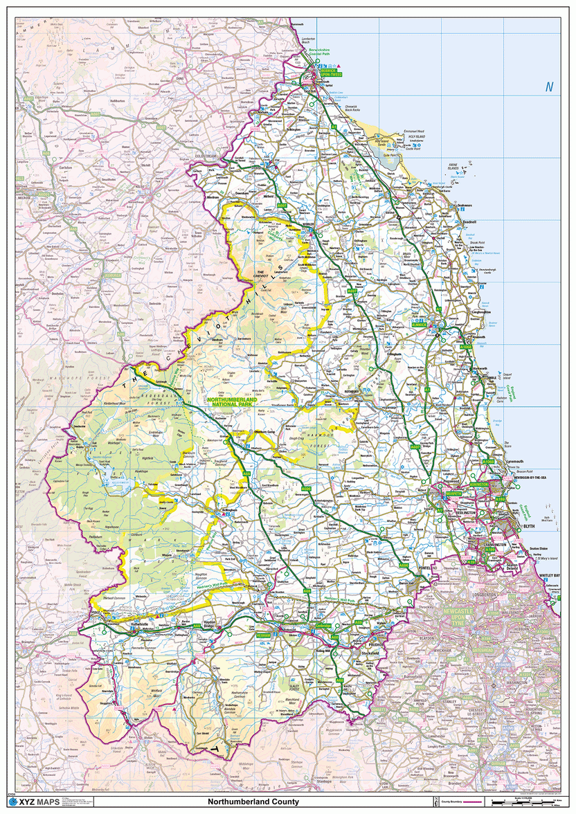 Northumberland County Map - (CY31) – XYZ Maps