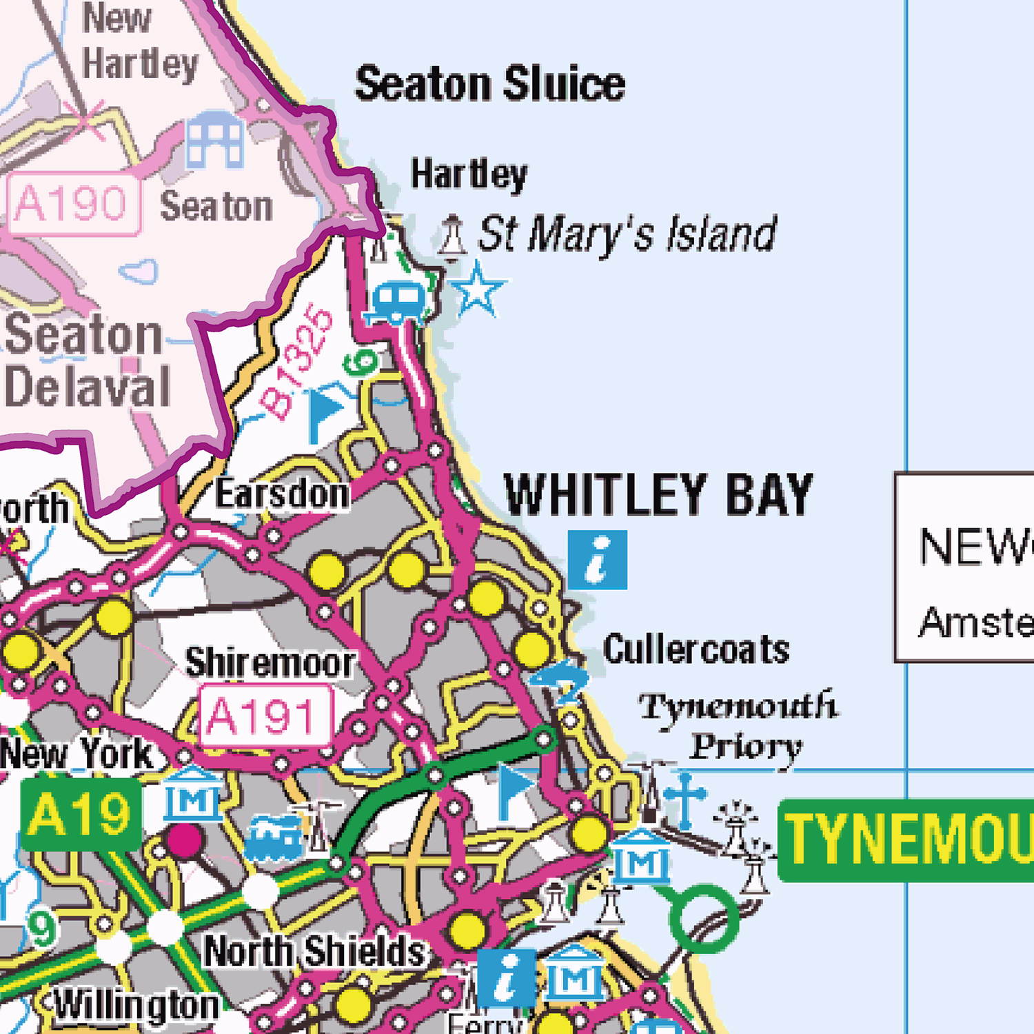 Tyne & Wear County Map - (CY41)