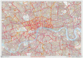 London City Centre Postcode Districts Wall Map - (D12)