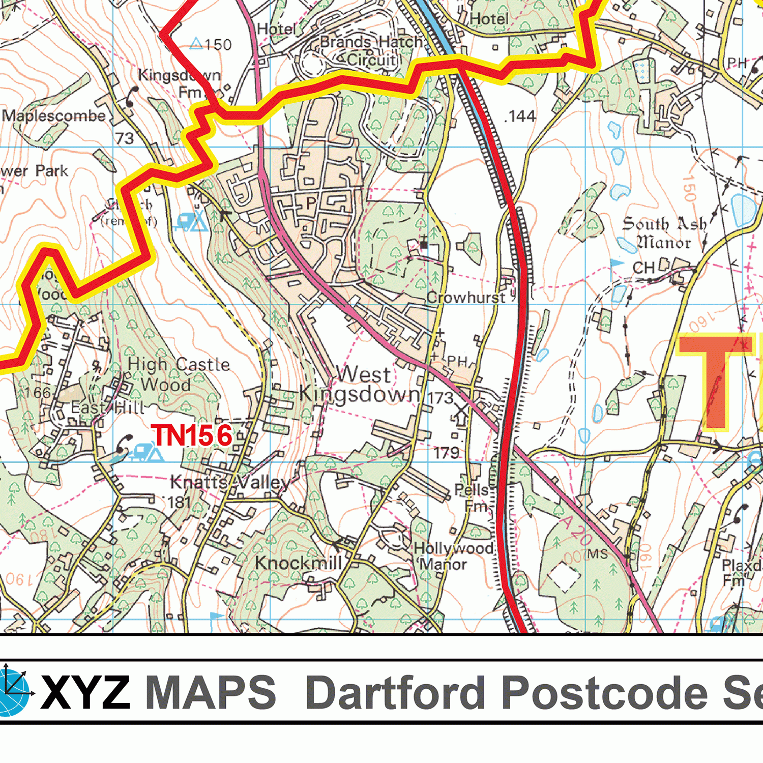 Dartford - DA - Postcode Wall Map