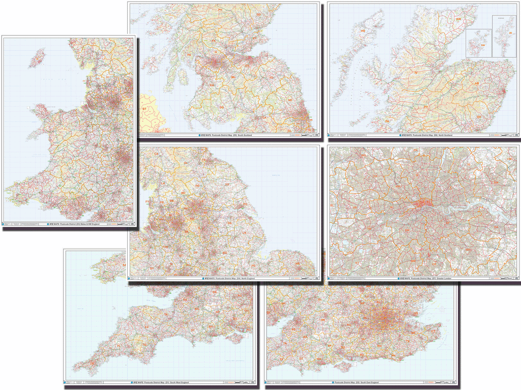 UK District Maps Bundle - 2A size (118cm x 168cm)