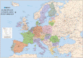 European Union - Post-Brexit (UK Out) Wall Map
