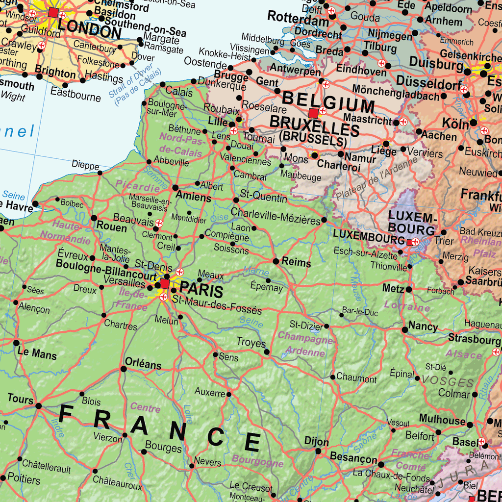 Continental Series: Europe Map - GIF Image