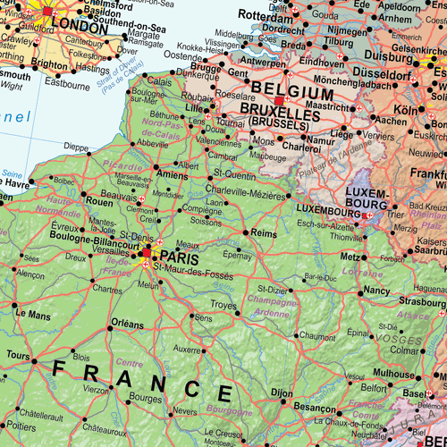 Continental Series: Europe Map - GIF Image