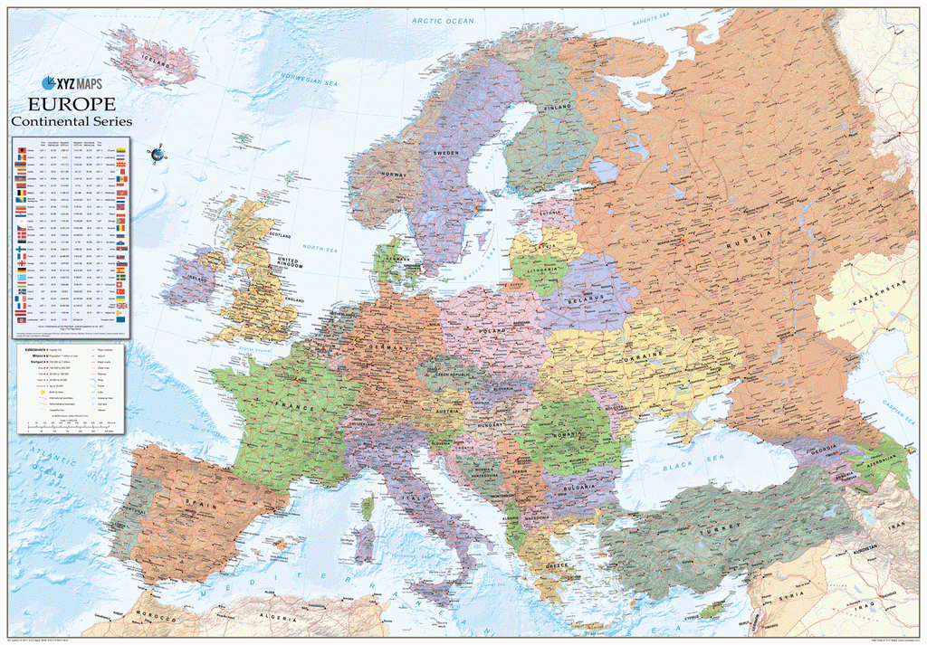 Continental Series: Europe Map - GIF Image