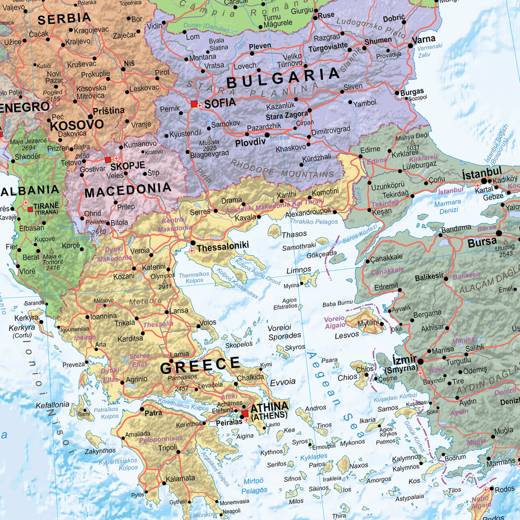Continental Series: Europe Map - GIF Image
