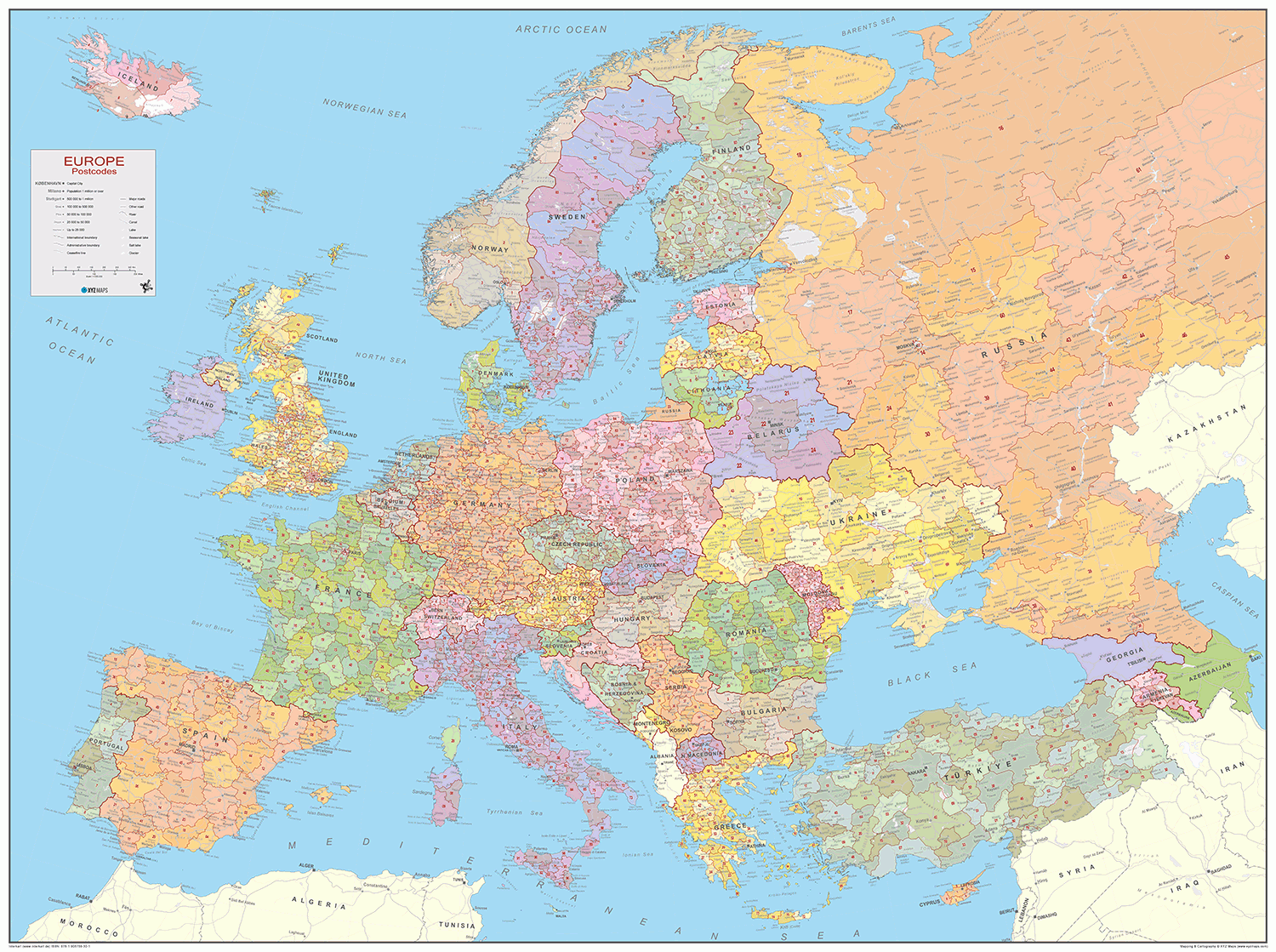 Europe Postcode Map - Locked PDF
