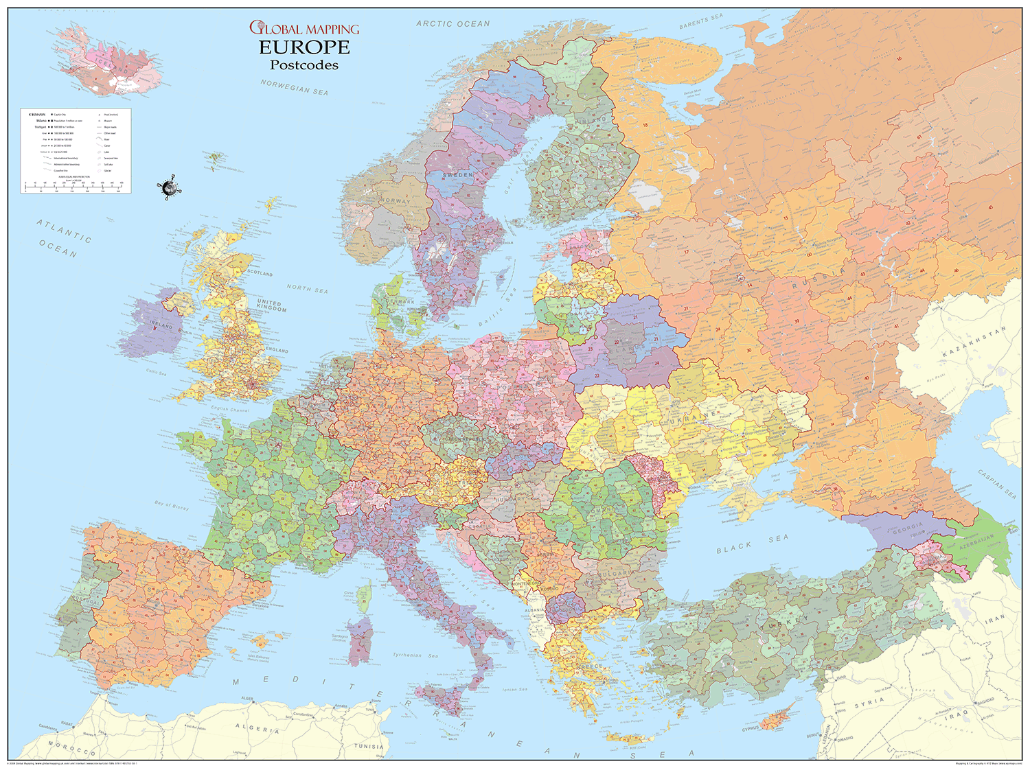 Europe Postcode Map - GIF Image – XYZ Maps