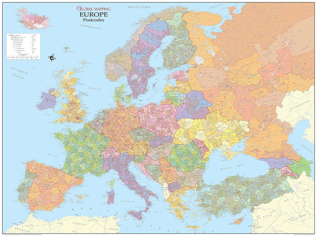 Europe Postcode Map - GIF Image