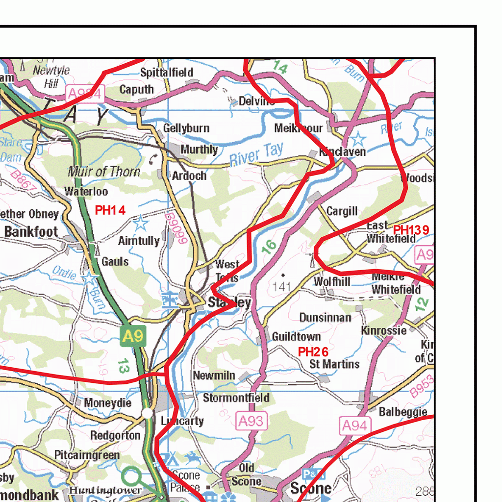 Falkirk - FK - Postcode Wall Map