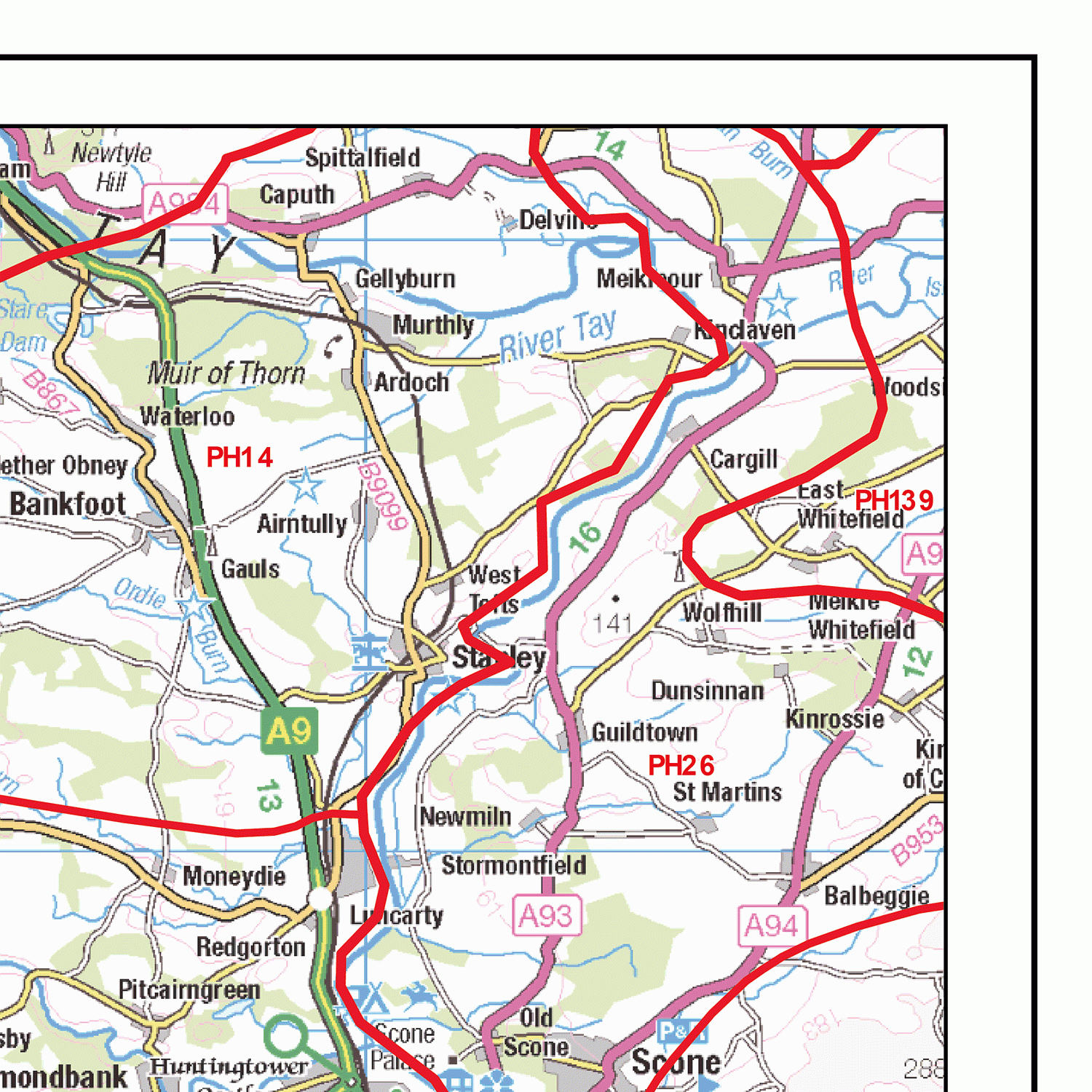 Falkirk - FK - Postcode Wall Map