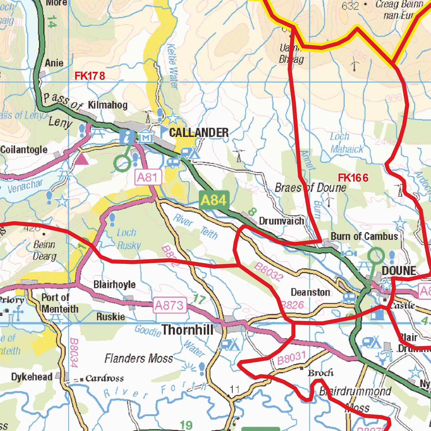 Falkirk - FK - Postcode Wall Map